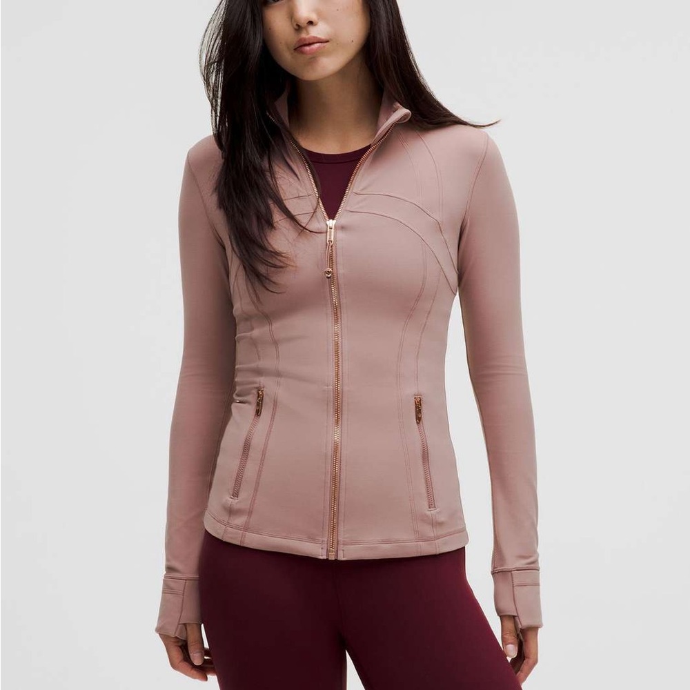 NWT Lululemon Define Jacket Nulu, Twilight/Rose Gold, Size 2, Rose Gold zippers